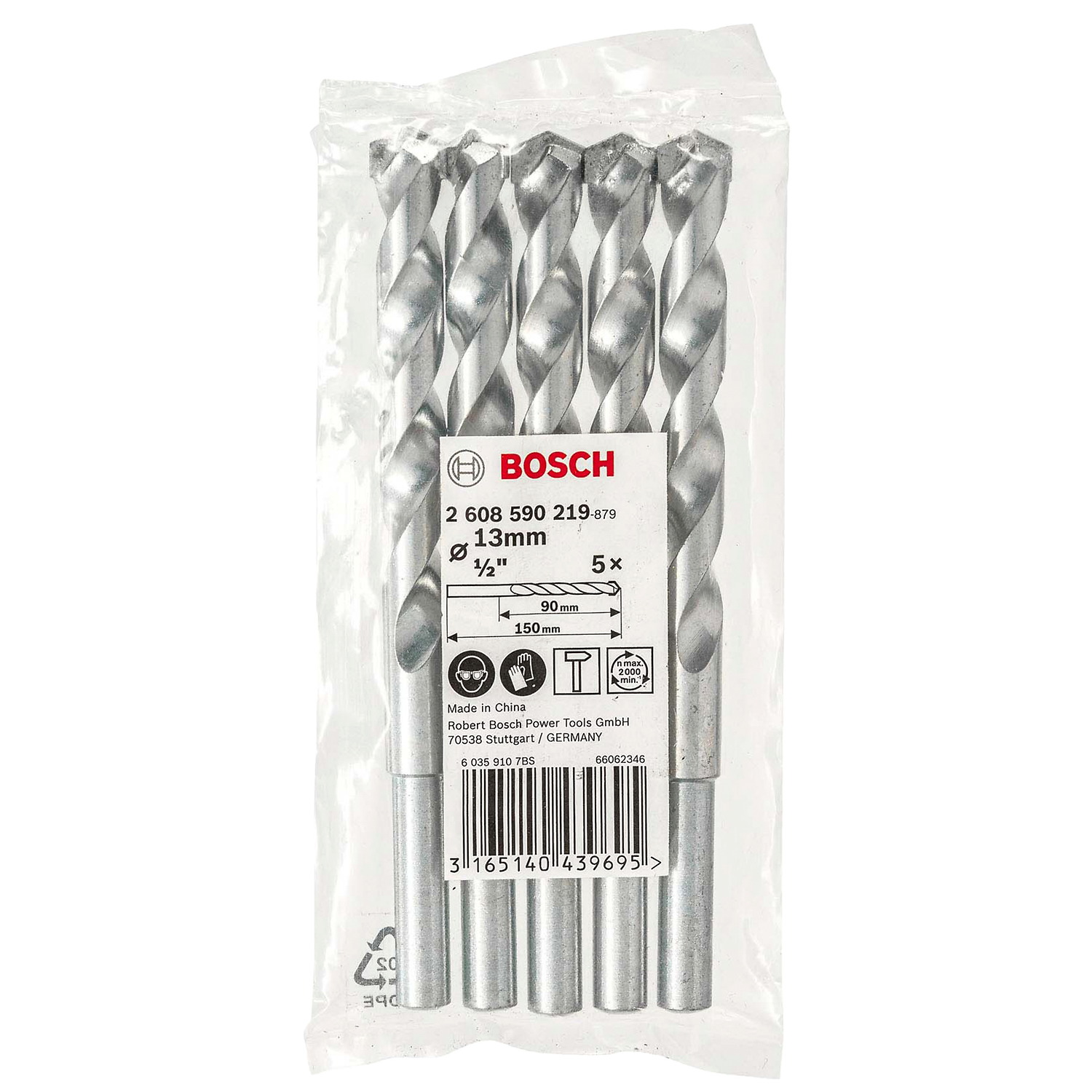 2608590219 Juego con 5 Brocas para concreto Bosch CYL-1 Ø13 mm – BlueTools