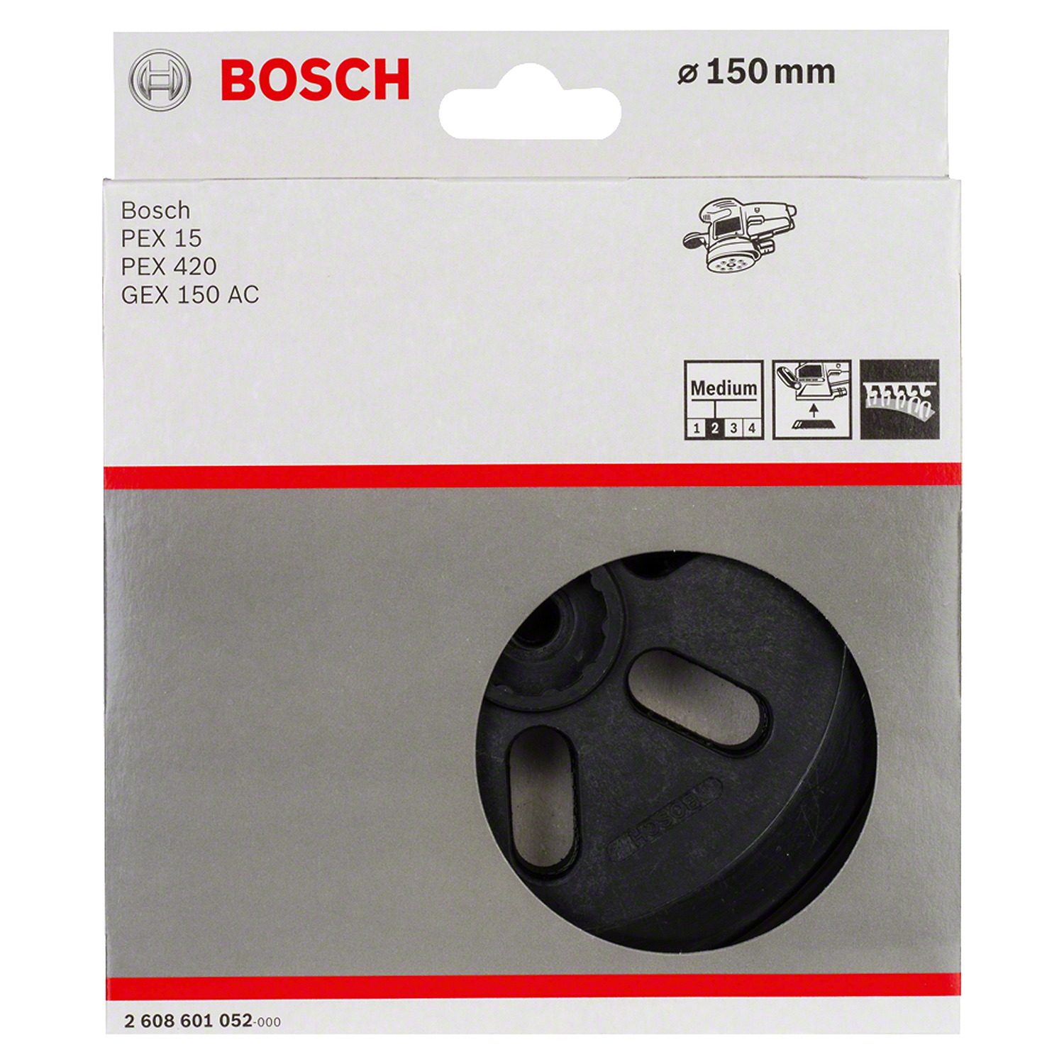2608601052 Respaldo velcro para Lijadera Excéntrica; medio 150mm - Imagen 3