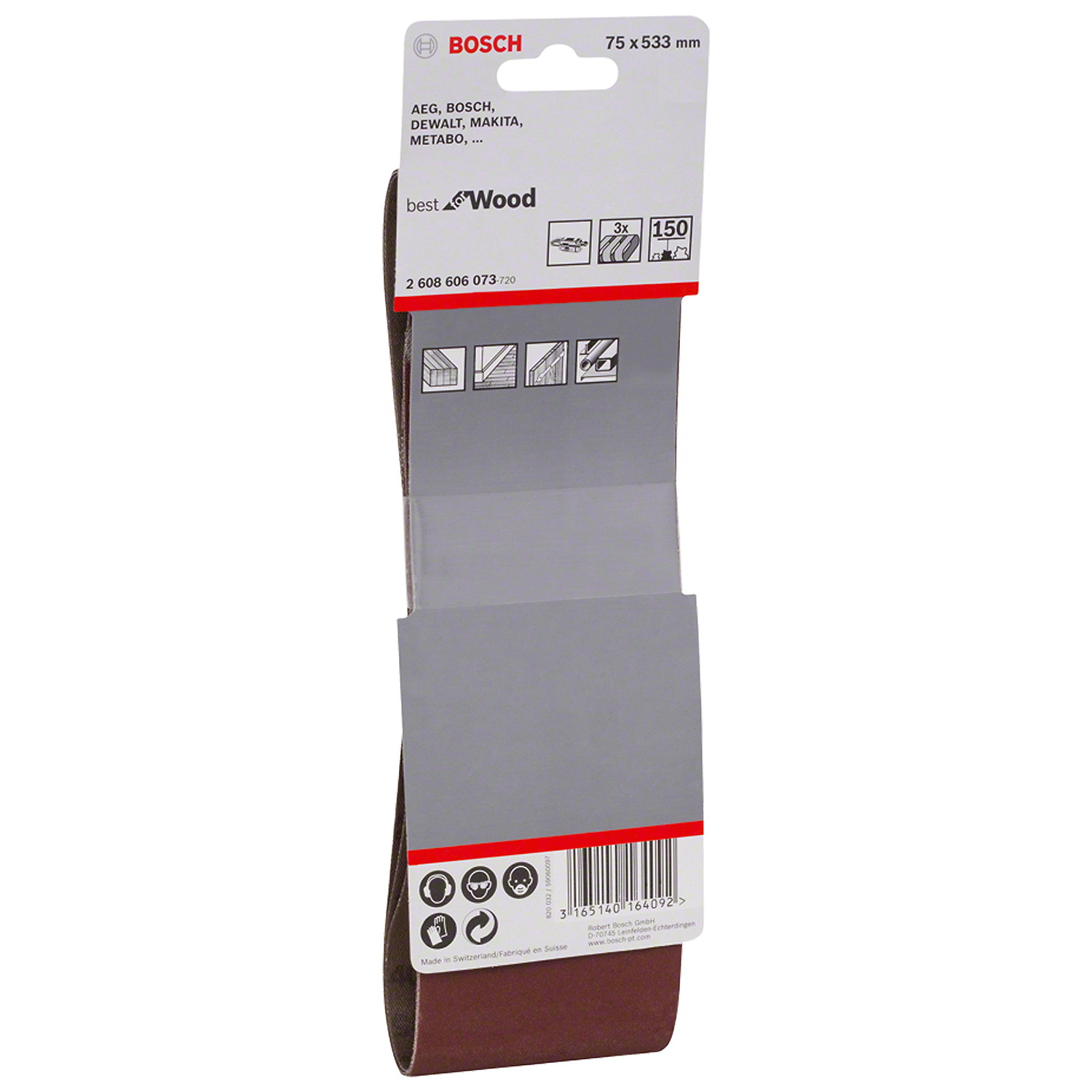 2608606073 Lija de banda Bosch X440 Best Wood&Paint 75x533mm G150 3und - Imagen 3