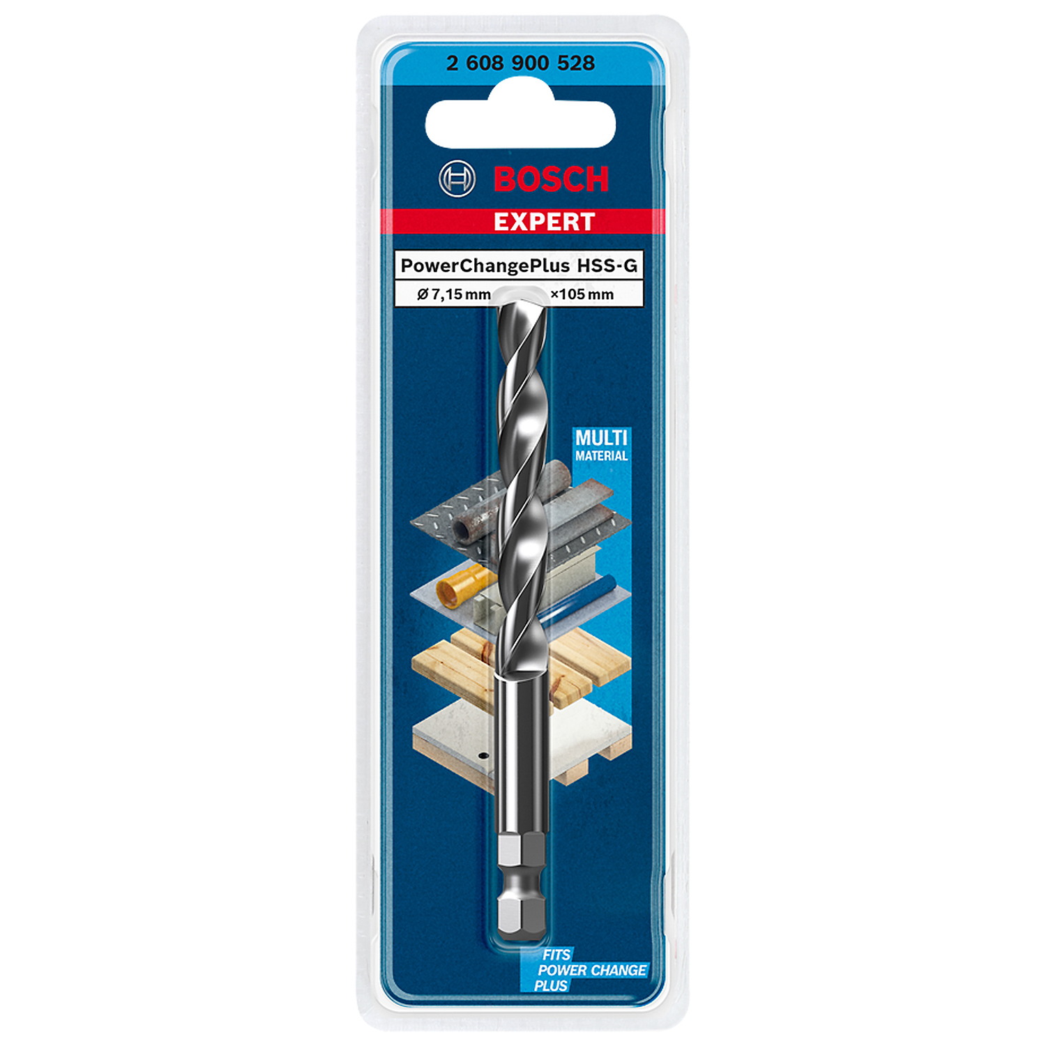 2608900528 Broca guía para Brocasierra Bosch EXPERT PowerChange Plus HSS-G Ø 7,15x105mm
