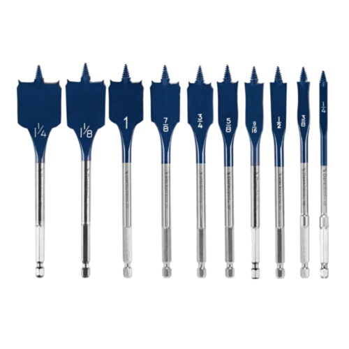 2610034680 Juego 10 Brocas p/madera plana Bosch Self Cut Speed 1/4"-1 1/4"
