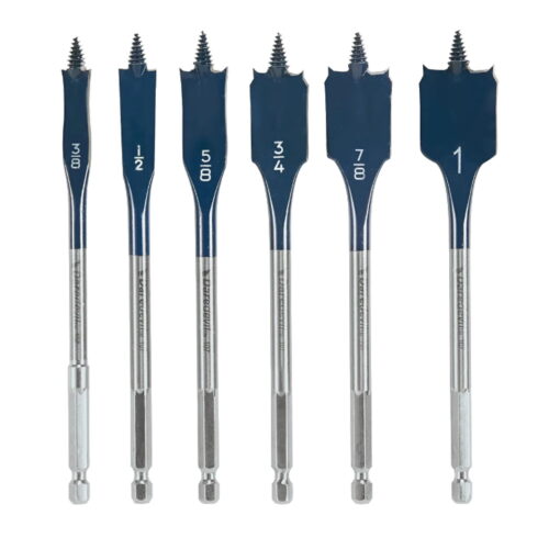 2610958239 Juego 6 Brocas p/madera plana Bosch Self Cut Speed 3/8"-1"