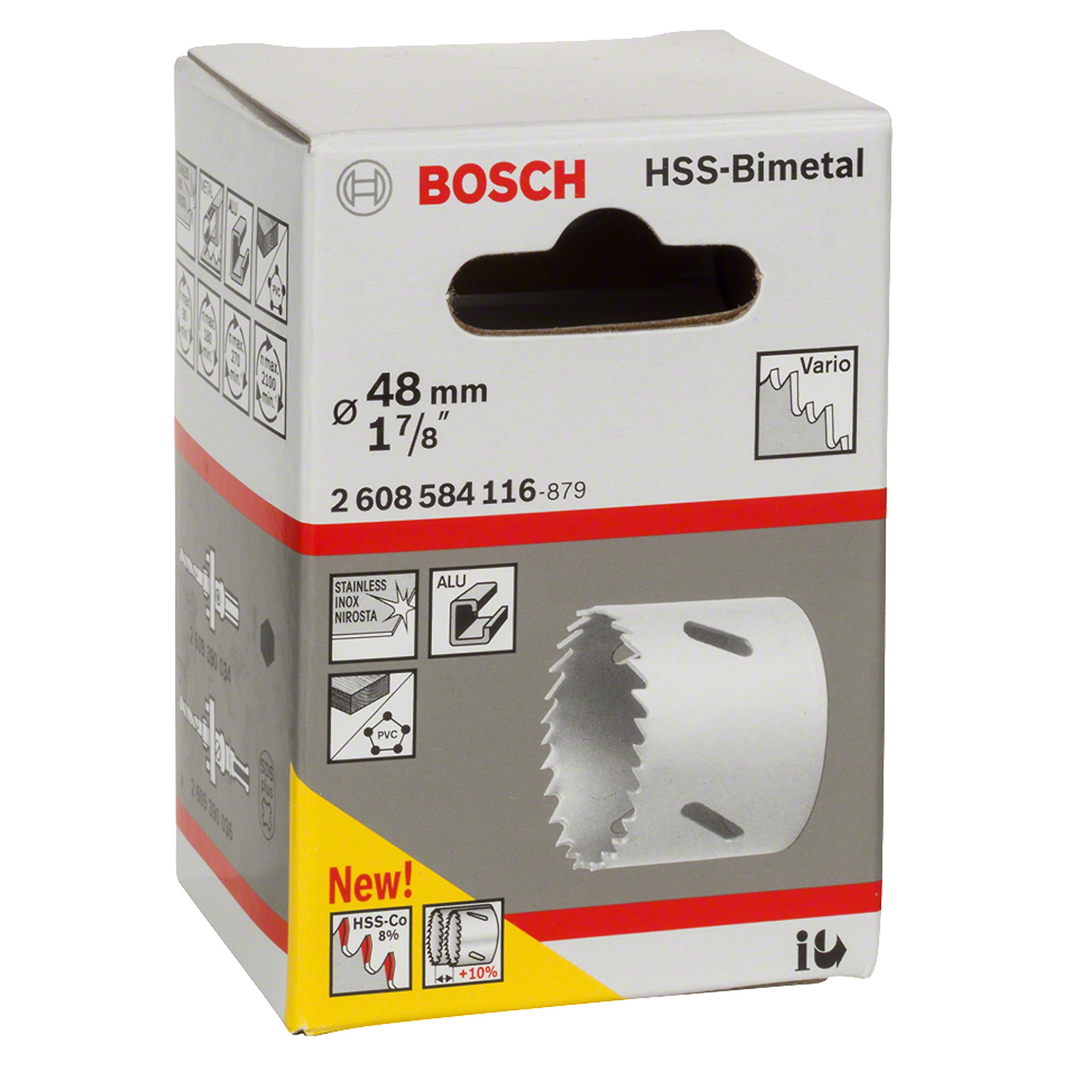 2608584116 Sierra copa Bosch Bimetálica Cobaltada 48 mm, 1.7/8" - Imagen 2