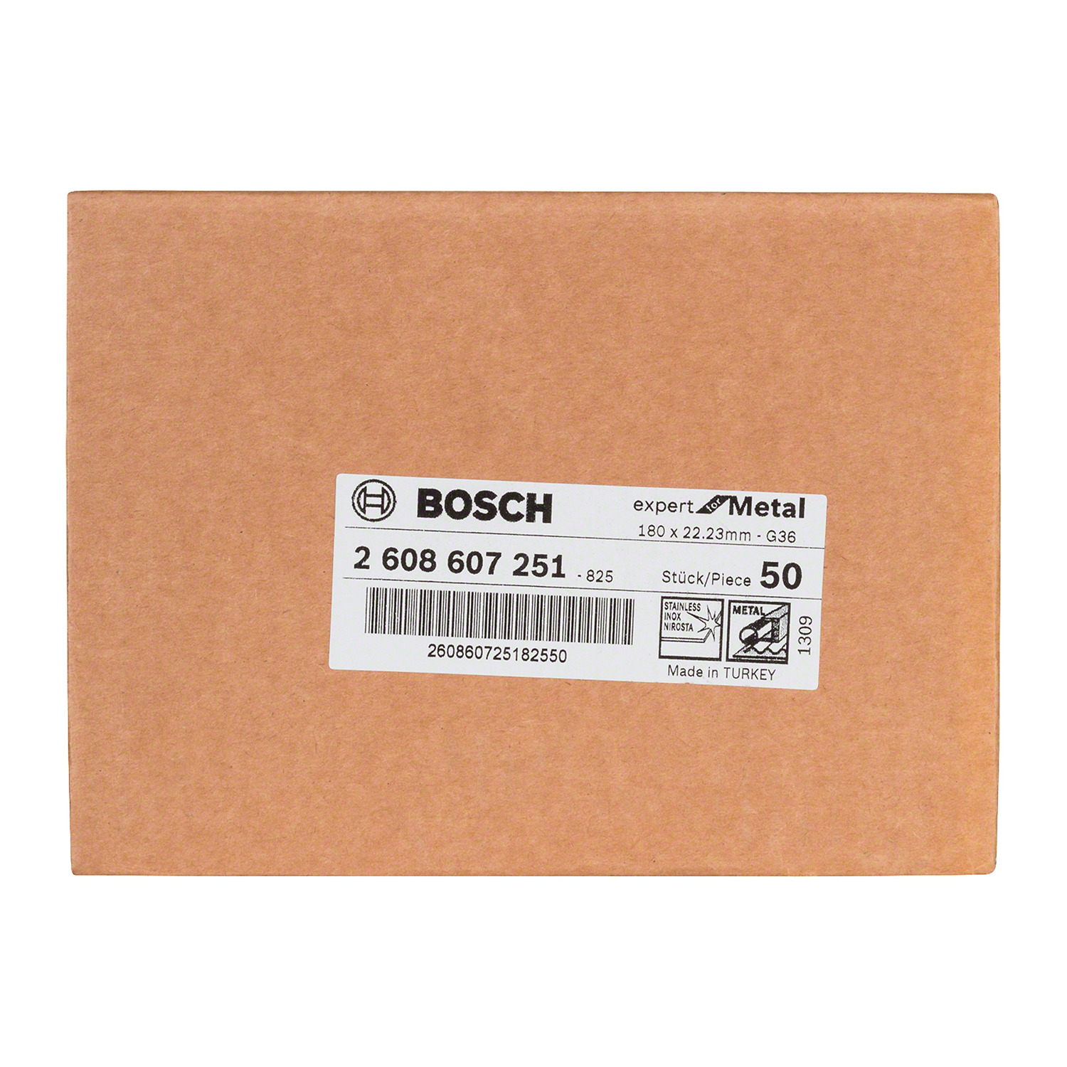 2608607251 Disco de lija en fibra Bosch R444 Expert for Metal 180mm G36 - Imagen 2