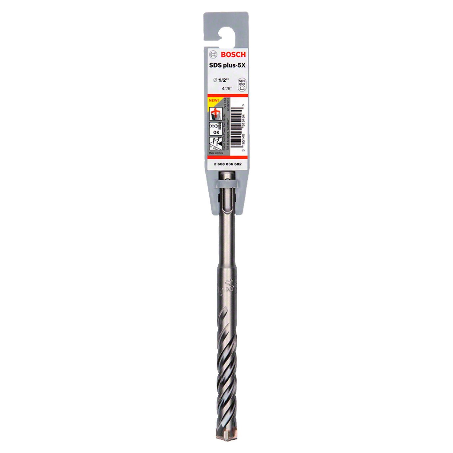 2608836682 Broca para concreto Bosch SDS plus-5X Ø 1/2 X4X6 1 unidad - Imagen 2