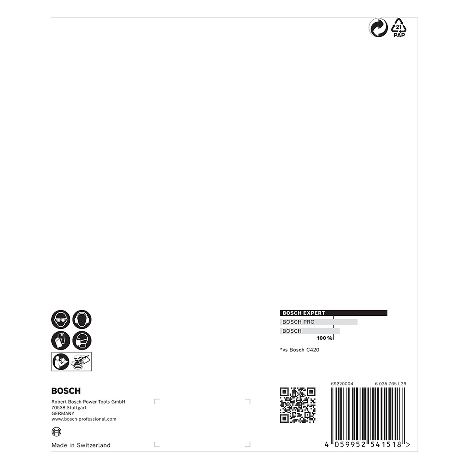 2608900813 Disco de lija Bosch EXPERT C470; 150mm G40 5 unidades - Imagen 4