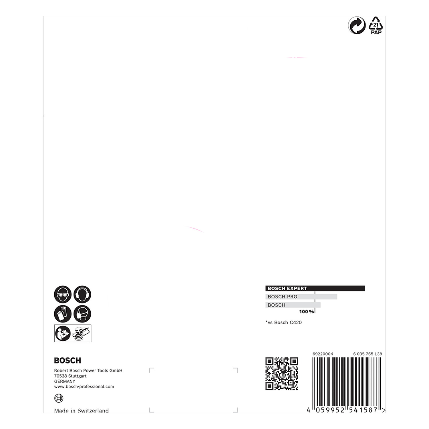 BOSCH C470 Fogli Abrasivi Per Levigatrice Orbitale - 115x230mm, Grana 320, 14 Fori, Confezione Da 10
