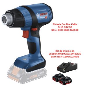 BCH-KIT-B5 Pistola de calor inalámbrica Bosch GHG 18V-50, sin batería 06012A6580